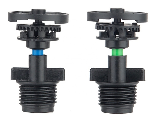 Middelgrote irrigatie-sprinkler met 360 graden rotatie met dubbele mondstukken