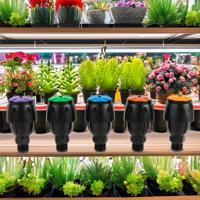 Foto toont normale stijl stofbestendige pop-up dubbele spuitstuk besproeiing voor gebruik op het gras