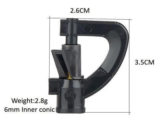 150-300KPA G-type driehoekige landbouw-roterende micro-jet sprinkler met snelle aansluiting
