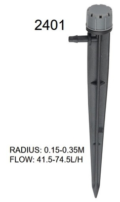 Normale stijl water draaiende sprinkler voor huishouden tuin Plastic One Branch Tube Bend
