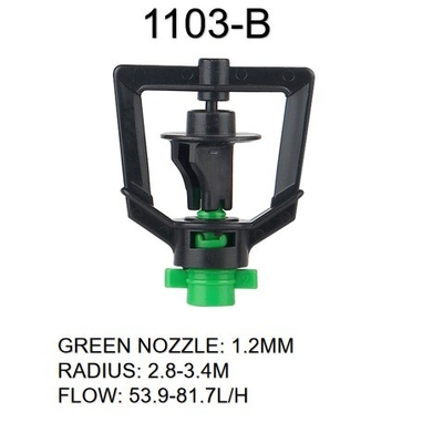 360 graden water sprinkler voor landbouwbewatering Sterk en druk 150-300kpa
