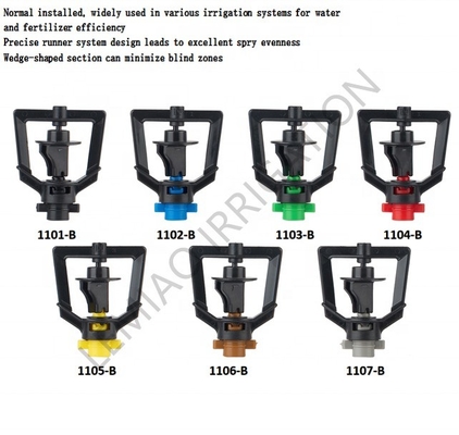 Verticale positie Roterende watersprinkler 6 mm Landbouw sprinkler voor irrigatie